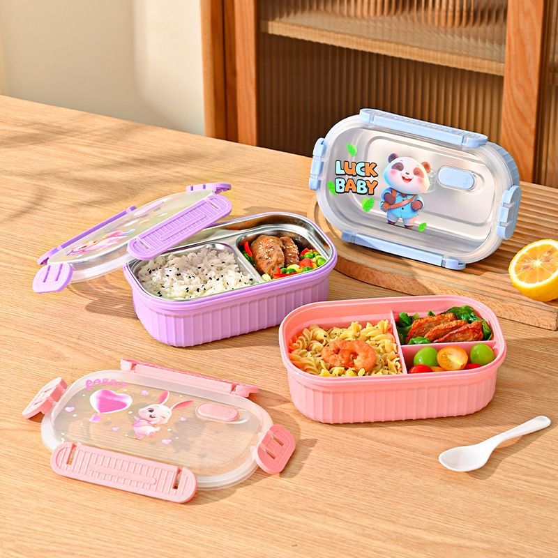 Fiambrera Bento de Acero Inoxidable 304 al por Mayor, Fiambrera Bento Apta para Microondas, Estudiante