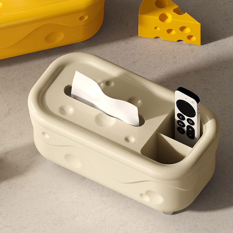 Household Living Room Cheese Tissue Box Light Luxury Desktop Remote Control Storage Box Bedside Tissue Dispenser Organizer Box