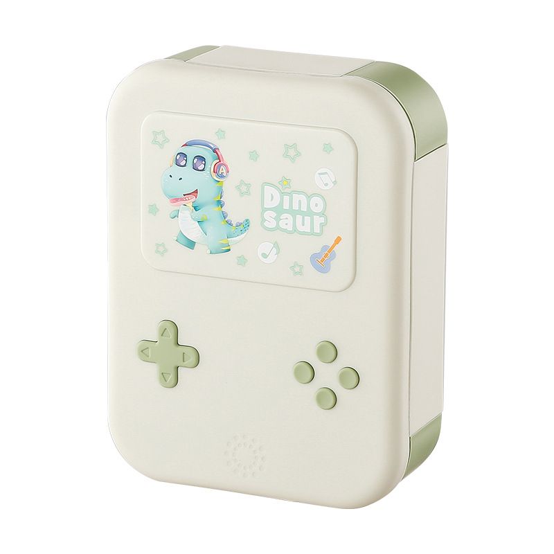 Creative Student Game Console Pattern Compartment Plastic Lunch Box Office Worker Portable Buckle Lunch Bento Box Gift