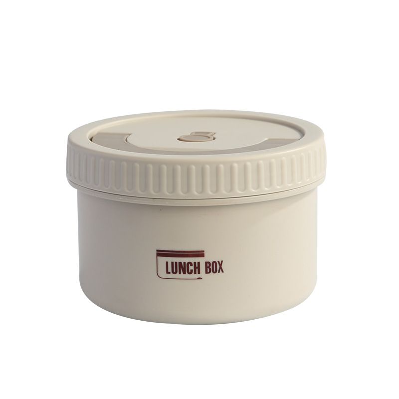 Fiambrera Bento de acero inoxidable al por mayor, recipiente redondo apilable para alimentos
