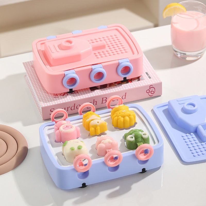 INS Tank Silicone Ice Mold DIY Household Kids Homemade Popsicle Mold Ice Cream Popsicle Mold Ice Tray Ice Maker Box