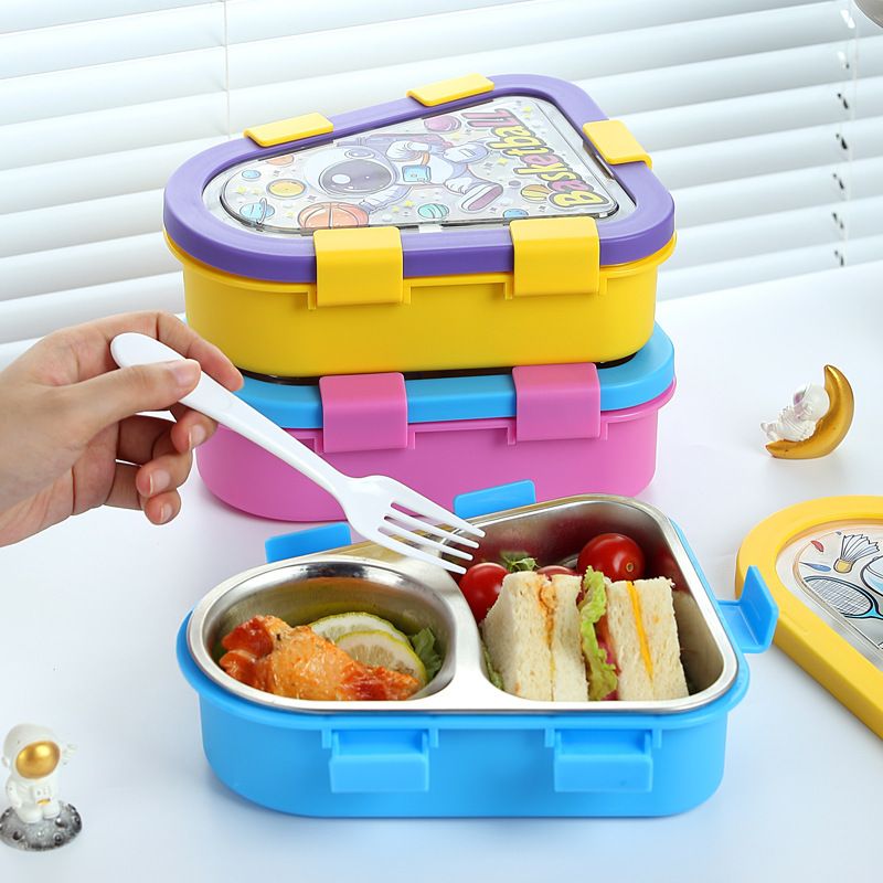 Fiambrera Bento de Acero Inoxidable 304 al por Mayor, con Tapa Estilo Bento