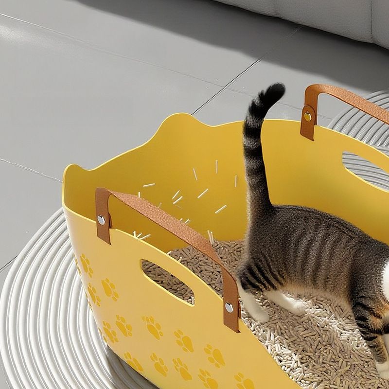 Portable Portable Cat Litter Box Large Anti-Splash Cat Toilet Home Outdoor Cat Basket Pet Supplies