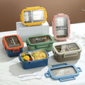 Minimalist 304 Stainless Steel Student Compartment Lunch Box Office Worker Buckle Lunch Bento Box Portable Takeout Food Container