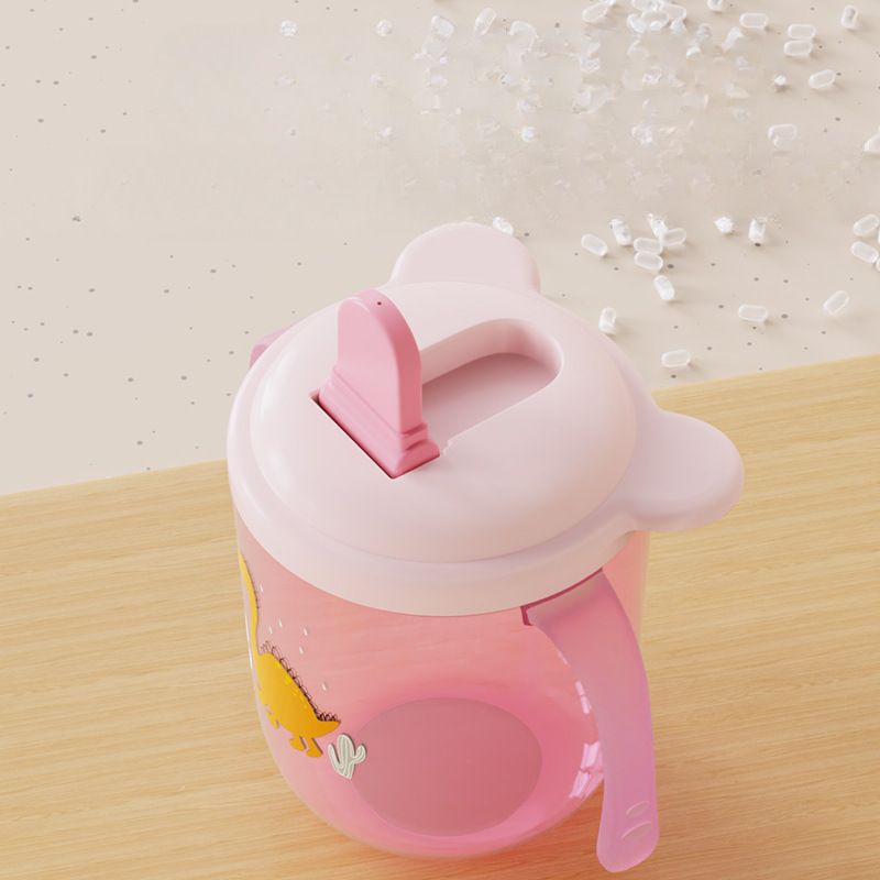 Cartoon Kids Training Cup Infant Duckbill Cup Baby Milk Cup with Handle Scale Direct Drink Spout Baby Bottle Water Cup