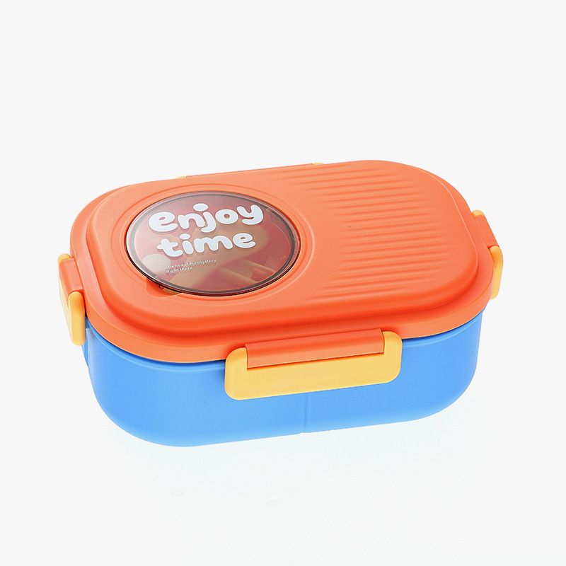 Stylish Double-Layer Lunch Box Office Worker Girls Stainless Steel Lunch Box Student Portable Plastic Buckle Food Container
