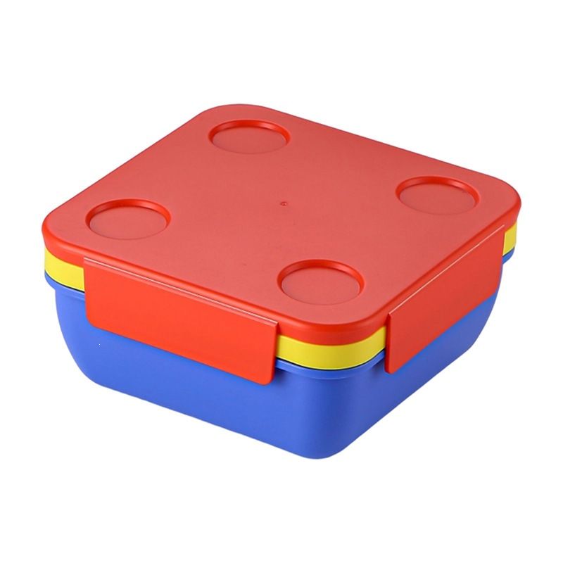 Fiambrera Bento de Plástico al por Mayor, Recipiente para Almuerzo a Prueba de Fugas, Doble Capa