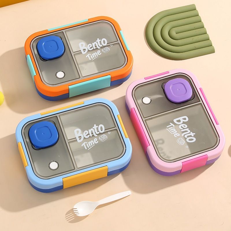 Caja de almuerzo bento de plástico al por mayor, caja de comida estilo bento, coreana
