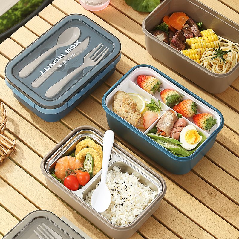 Fiambrera Bento de Acero Inoxidable 304 al por Mayor, para Viajes y Picnics