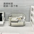 Student Dorm Desktop Stationery Transparent Storage Box Girls Office Cosmetics Lipstick Perler Beads Organizer Box with Lid