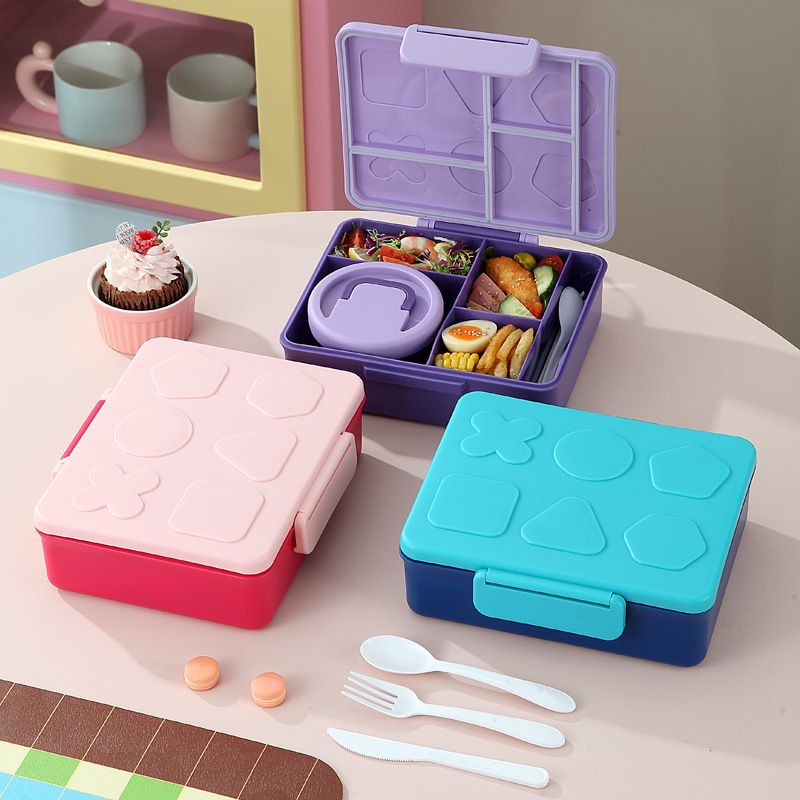 Minimalist Large Capacity Compartment Lunch Box Student Snack Food Container Lunch Bento Box with Lid