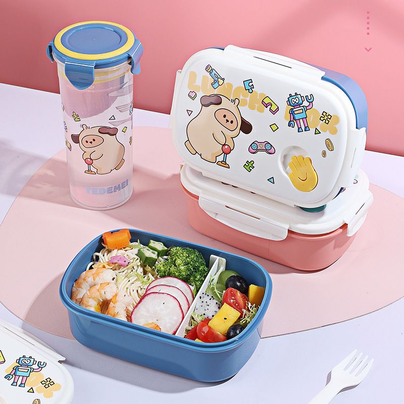 Fiambrera Bento de Plástico al por Mayor, Fiambrera Bento Apta para Microondas