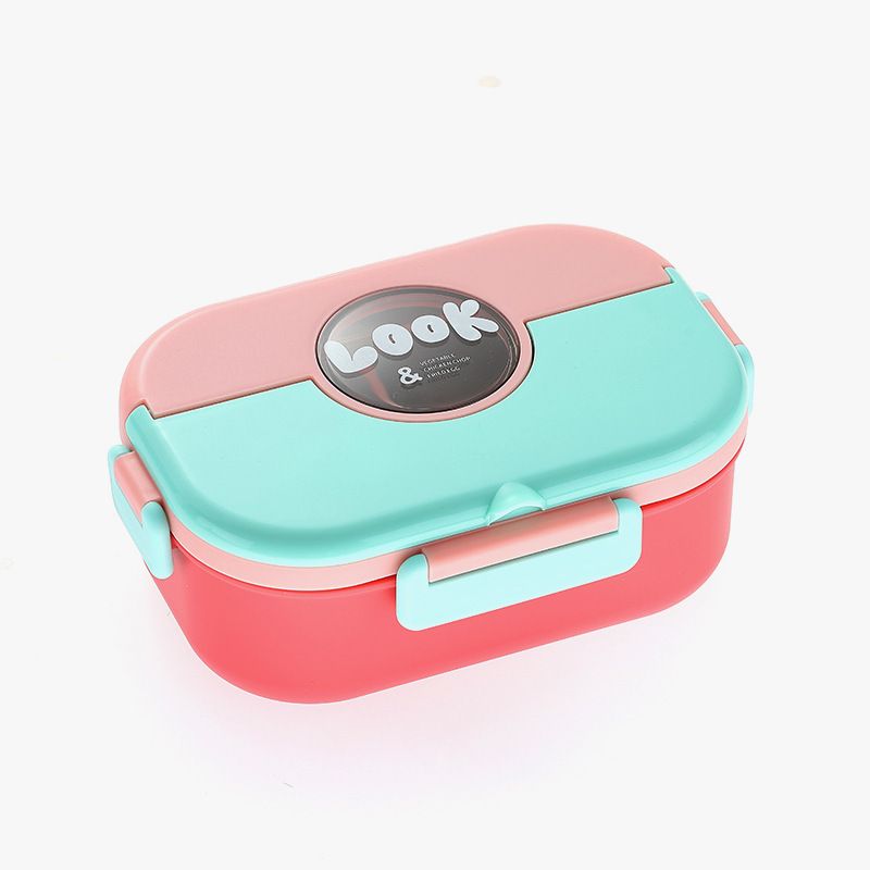 Fiambrera Bento de Plástico al por Mayor, Recipiente Hermético para Almuerzo