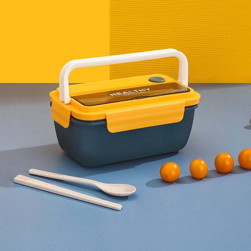 Creative Student Compartment Bento Lunch Box Large Capacity Office Worker Portable Lunch Box Microwave Safe Heating Custom Logo Print