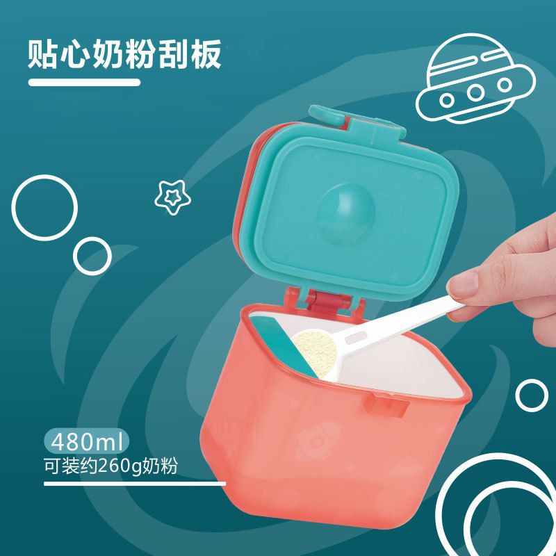 Creative Infant Milk Powder Box Portable Outdoor Dispensing Compartment with Spoon and Fork Baby Snack Box Baby Food Wholesale