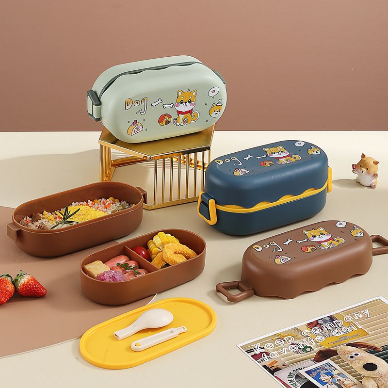 Fiambrera Bento de Plástico al por Mayor, Fiambrera Estilo Bento