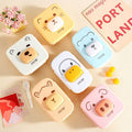 Cute and Fun Cartoon Kids Compartment Lunch Box Student Japanese Style Lunch Bento Box Microwave Safe with Cutlery with Lid