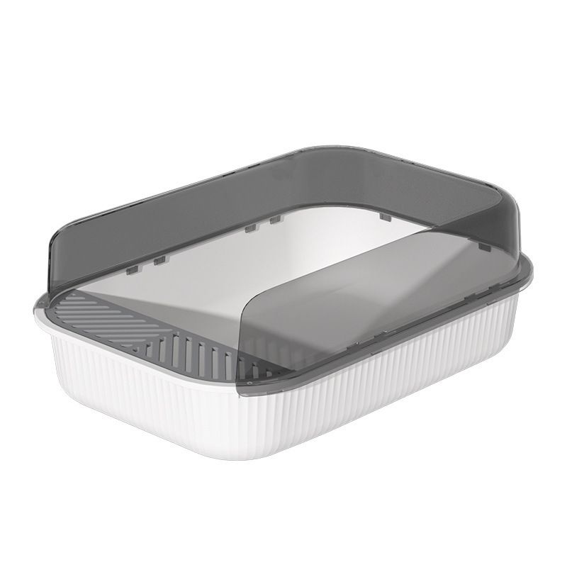 Semi-Covered Cat Litter Box Large Anti-Splash Cat Toilet Cat Litter Pan Large Cat Litter Box Wholesale with Litter Scoop
