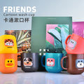 Creative Cartoon Mouthwash Cup Little Pig Little Bear Couple Toothbrush Cup Student Water Cup Gift Logo