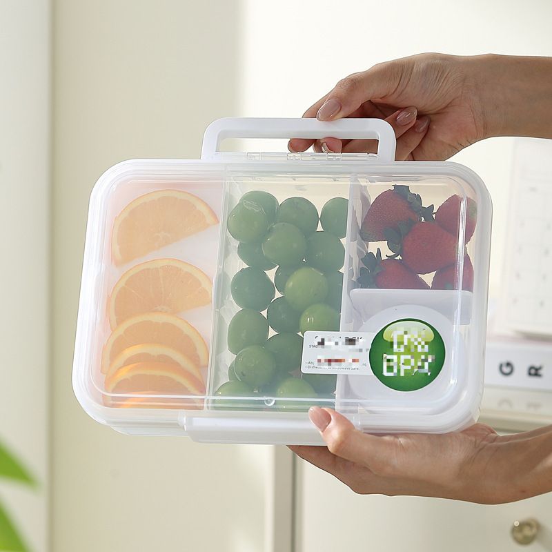 Fiambrera Bento de PP y Silicona al por Mayor, Recipiente Transparente Portátil para Preparar Comidas