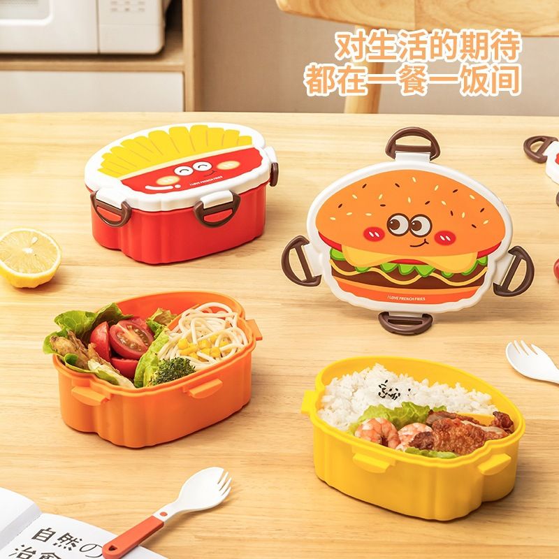 Fiambrera Bento de Plástico al por Mayor, para Viajes y Picnics
