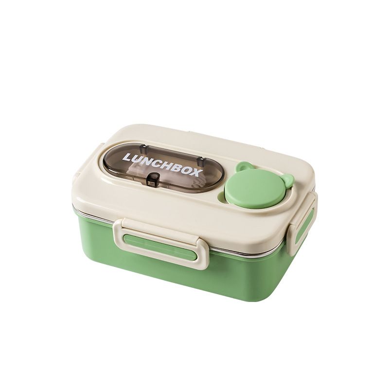 Fiambrera Bento de Acero Inoxidable 304 al por Mayor, Recipiente Hermético para Almuerzo