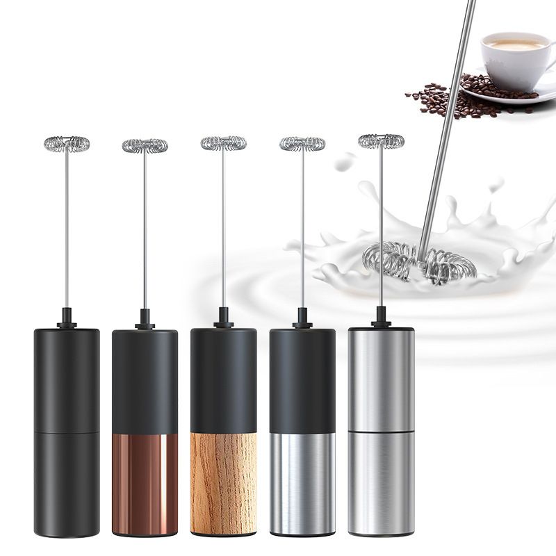 Creative Electric Milk Frother Handheld Stainless Steel Cordless Frother Milk Frothing Whisk Household