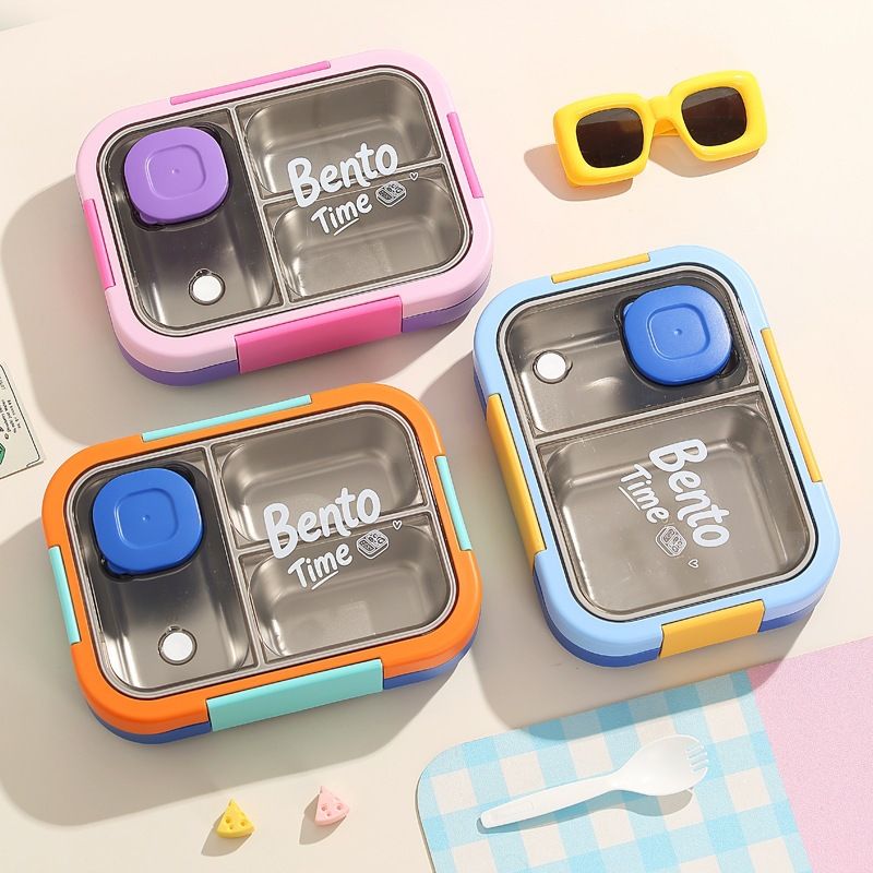 Minimalist Student Meal Prep Lunch Box 304 Stainless Steel Compartment Lunch Box Office Worker Portable Food Container Bento Box
