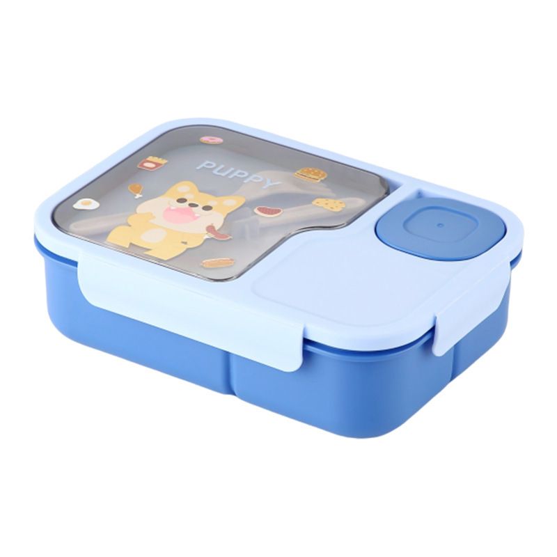 Cartoon Cute Student Lunch Box Compartment Large Capacity Sauce Box Tableware Meal Prep Lunch Box Microwave Safe