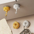 Household Bathroom Bathroom Towel Hook No-Drill Kitchen Spoon Rotating Suction Adhesive Hook Wall-Mounted