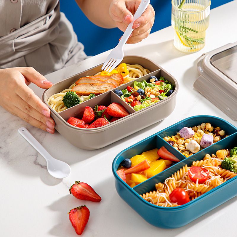 Fiambrera Bento de Plástico al por Mayor, para Marcas de Preparación de Comidas, Japonesa
