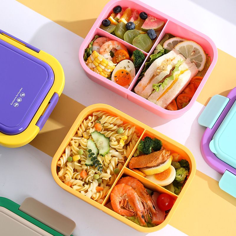 Fiambrera Bento de Plástico al por Mayor, para Viajes y Picnics, Elegante