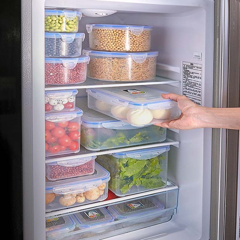 Contenedor de plástico al por mayor para alimentos, Contenedor redondo apto para microondas