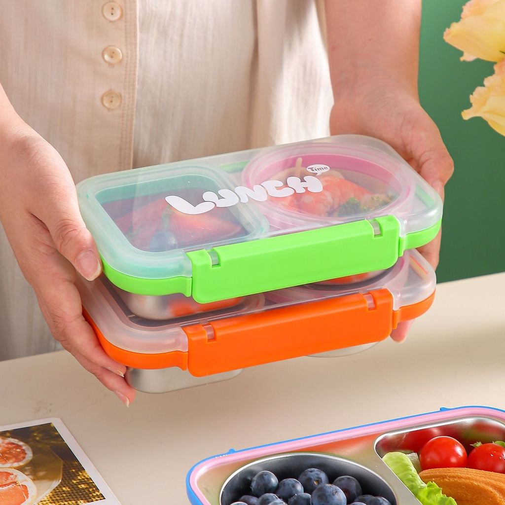 Fiambrera Bento de Acero Inoxidable 304 al por Mayor, Fiambrera Bento Apta para Microondas
