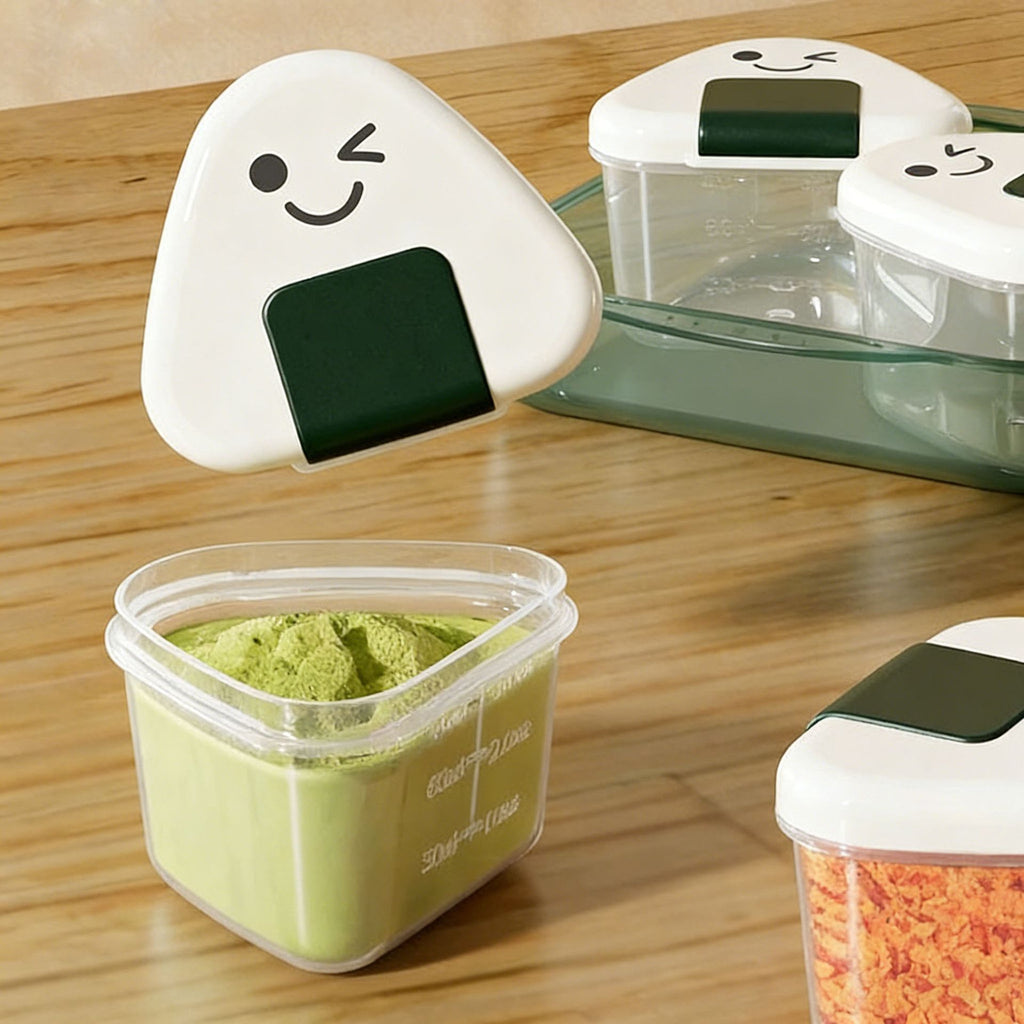 Cartoon Pattern Baby Kids Baby Food Box Set Fridge Freshness Box Snack Dispensing Box 4-Pack