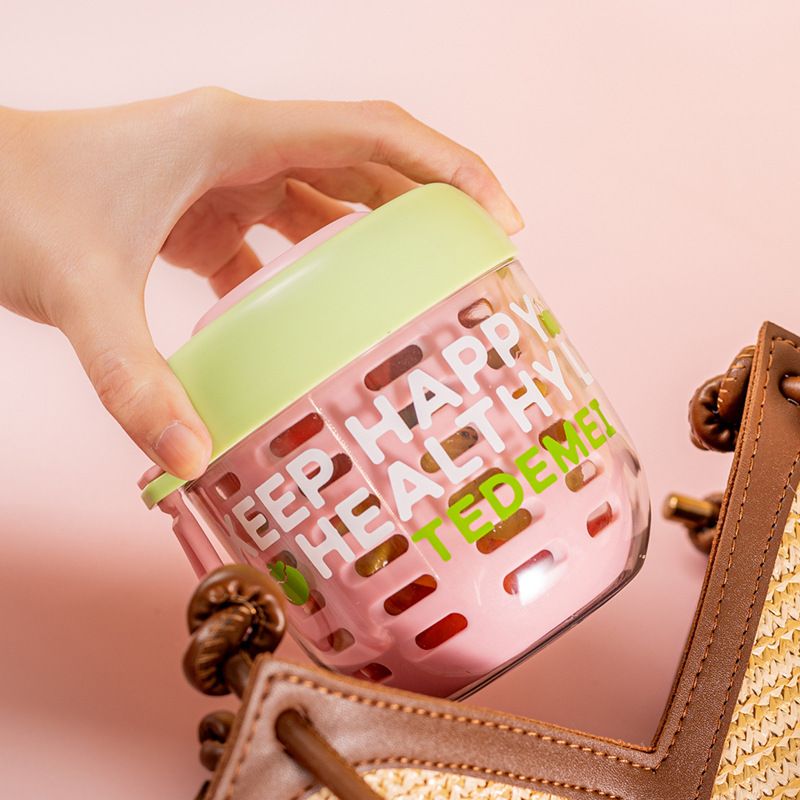Student Portable Draining Fruit Salad Cup Office Worker Portable Oatmeal Cup Yogurt Cup Food Container