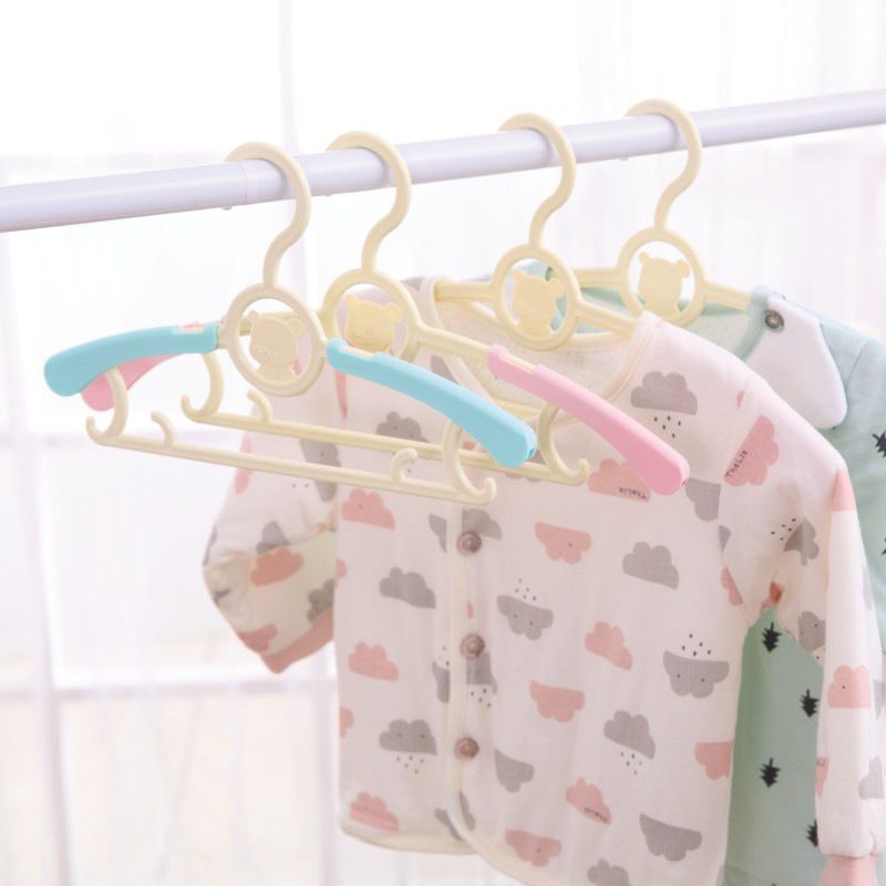 Baby Clothes Hanger Drying Rack Colorful Creative Kids Adjustable Plastic Colorful Baby and Infant 6-Piece Set Custom Print