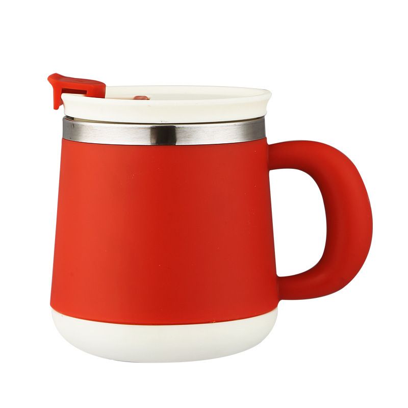 Minimalist 304 Stainless Steel with Tea Strainer Mug Office Worker Office with Lid Milk Tea Cup Student Breakfast Cup