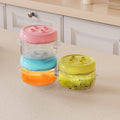 Baby Fresh Round Building Blocks Baby Food Box Set Kids Portable Infant Plastic Snack 3-Pack
