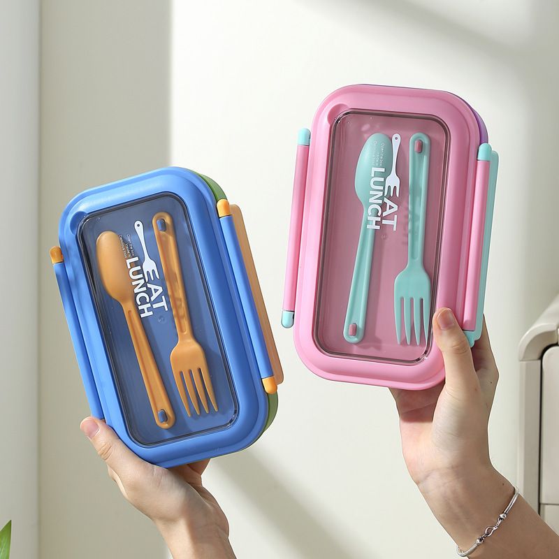 Fiambrera Bento de Acero Inoxidable 304 al por Mayor, Recipiente Apilable para Alimentos