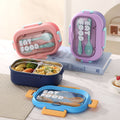 Fiambrera Bento de acero inoxidable 304 al por mayor, recipiente portátil para preparación de comidas