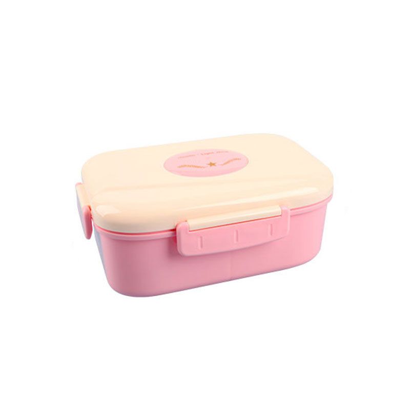 Minimalist Student Compartment Plastic Lunch Box Office Worker Lunch Bento Box Microwave Heating Sauce Box Tableware