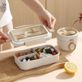 Minimalist Wheat Straw Lunch Box Soup Cup Set Student Portable Japanese Style Lunch Bento Box Outdoor Water Cup Porridge Jar
