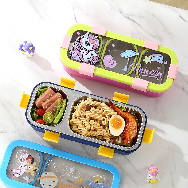 Fiambrera Bento de Acero Inoxidable 304 al por Mayor, Recipiente Portátil para Preparación de Comidas