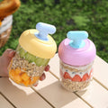 Student Creative Oatmeal Cup with Spoon Milkshake Cereal Brewing Milk Cup Portable Outdoor Salad Cup