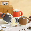Minimalist 304 Stainless Steel with Tea Strainer Mug Office Worker Office with Lid Milk Tea Cup Student Breakfast Cup