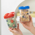 Creative Household Building Blocks Salad Cup Transparent Storage Box Student Portable Oatmeal Cup Snacks and Nuts Food Container
