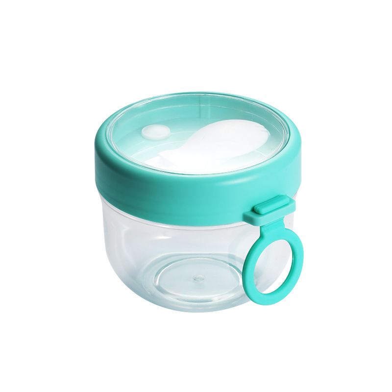 Minimalist Transparent Salad Cup Student Portable Oatmeal Cup with Lid Spoon Yogurt Cup Milk Cup Lunch Box