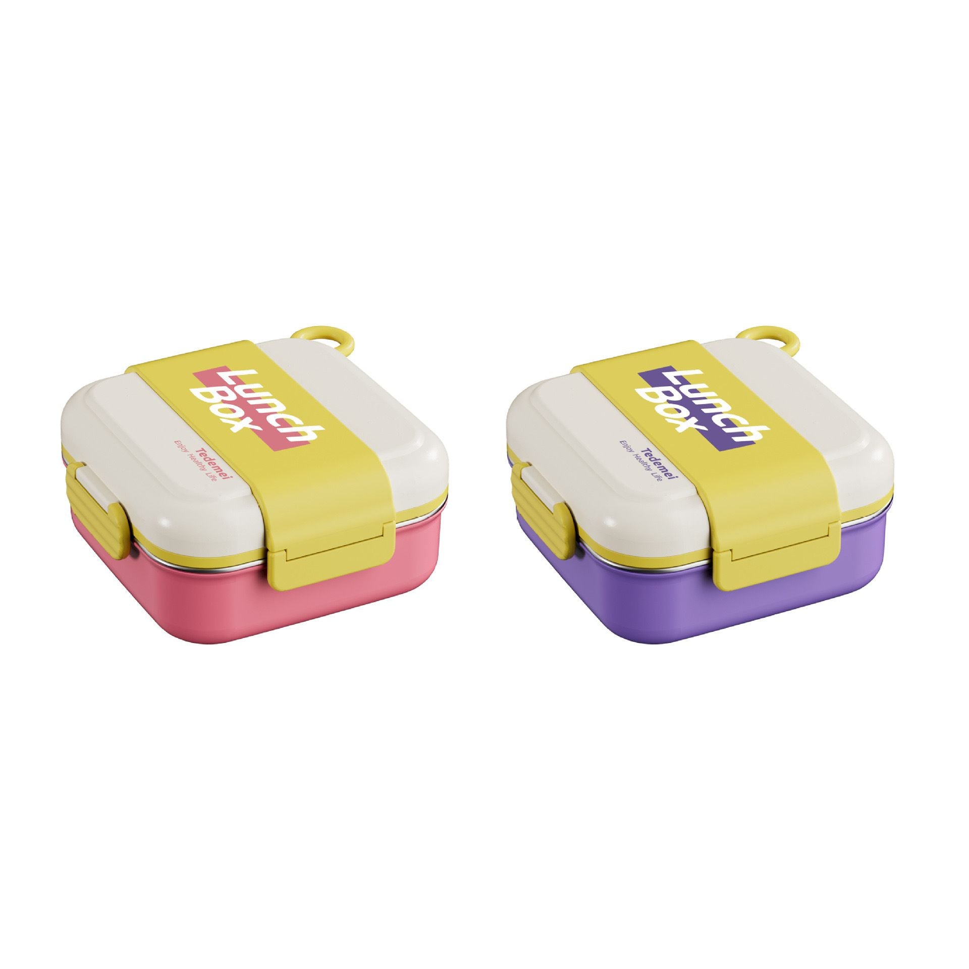 Fiambrera Bento portátil de acero inoxidable 304 al por mayor, recipiente para preparar comidas