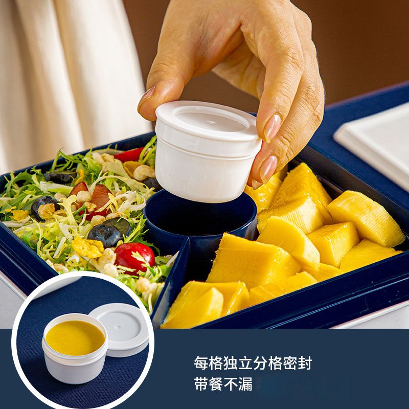 Minimalist Student Compartment Plastic Lunch Box Office Worker Lunch Bento Box Microwave Safe Heating Food Container